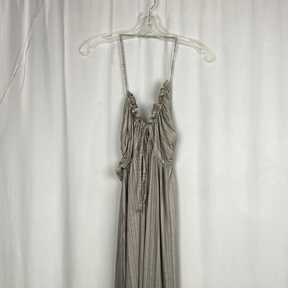 COMMENSE NWT Backless U-Neck Halter Strap Long Dress - Light Grey - Size Small - Picture 4 of 11